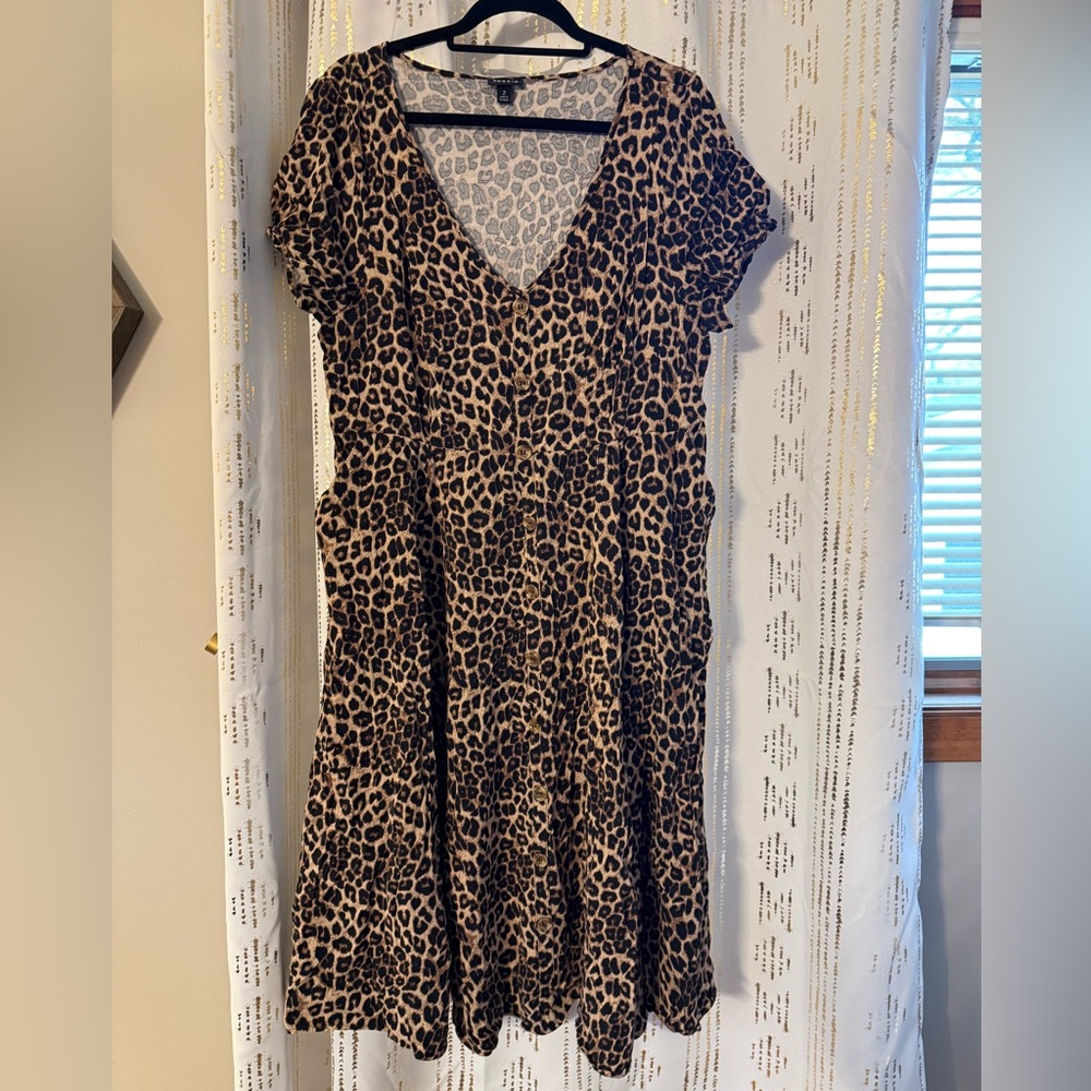 Torrid Leopard Print Midi Dress